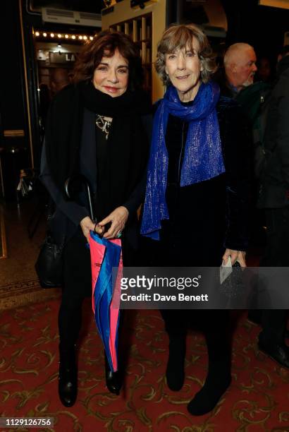 Stockard Channing and Eileen Atkins attend the press night performance of "Ian McKellen On Stage", a special one man show celebrating his 80th...