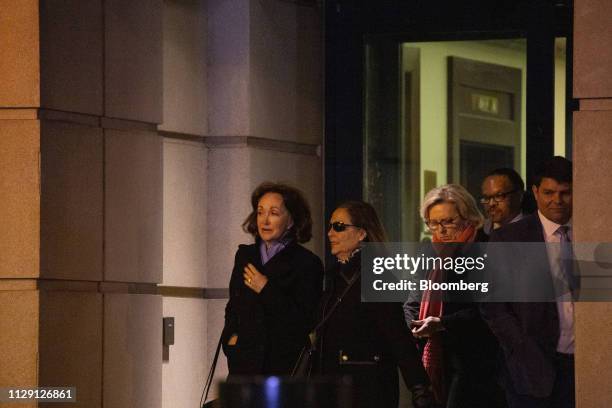 Kathleen Manafort, wife of former Donald Trump Campaign Manager Paul Manafort, wears sunglasses while leaving the U.S. District Court in Alexandria,...