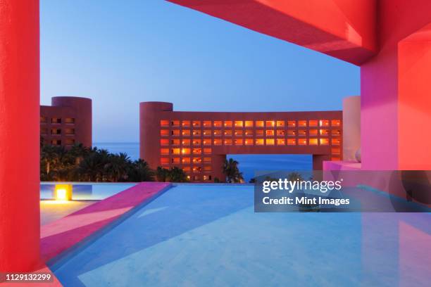 modern buildings and architecture - mexico color stock pictures, royalty-free photos & images