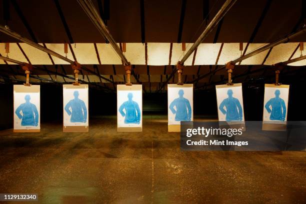 firing range - target shooting stock pictures, royalty-free photos & images