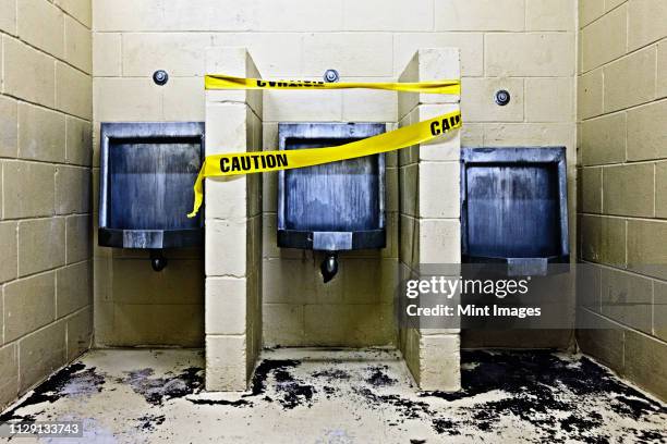 three public urinals in disrepair - urinal stock pictures, royalty-free photos & images