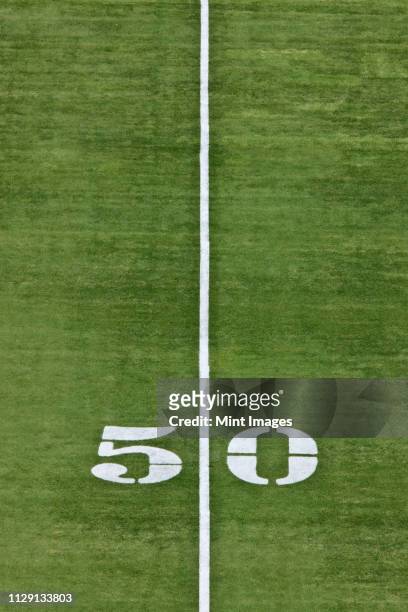 50 yard line - 50ヤードライン ストックフォトと画像