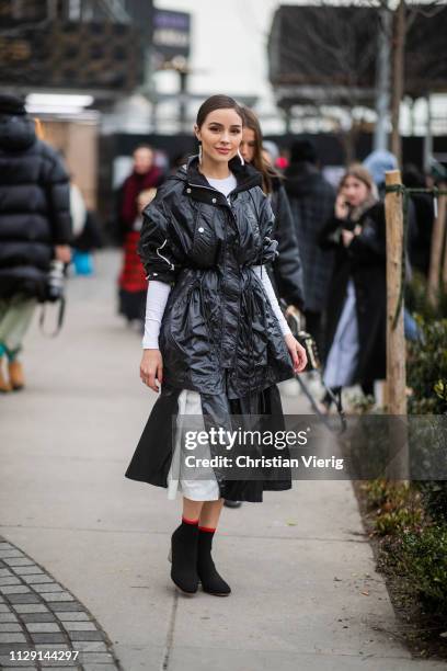 Olivia Culpo is seen outside Proenza Schouler during New York Fashion Week Autumn Winter 2019 on February 11, 2019 in New York City.