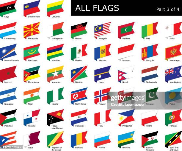 all world flags - mongolia stock illustrations