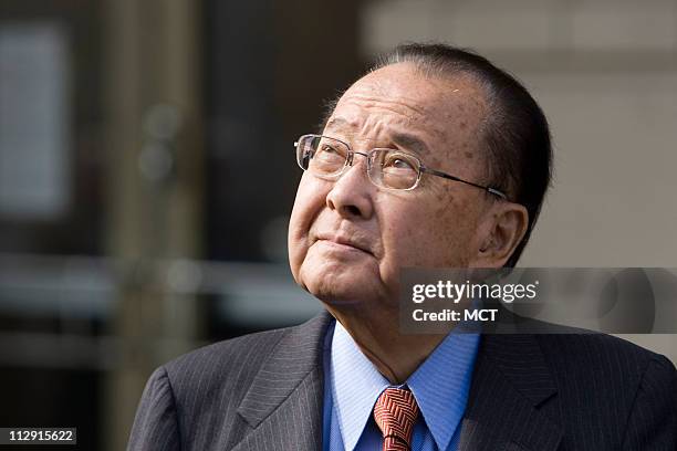 Sen. Daniel Inouye leaves the federal court after appearing as a witness in the corruption case of Sen. Ted Stevens on Thursday, October 9 in...