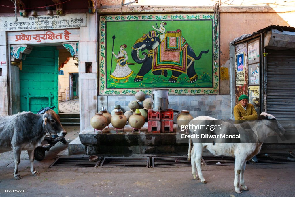 Water seller in Jodhpur Street