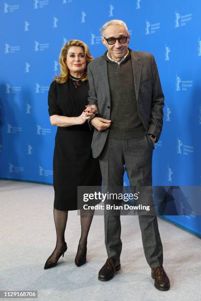 Catherine Deneuve and Andre Techine pose at the "Farewell To The Night" photocall during the 69th Berlinale International Film Festival Berlin at...