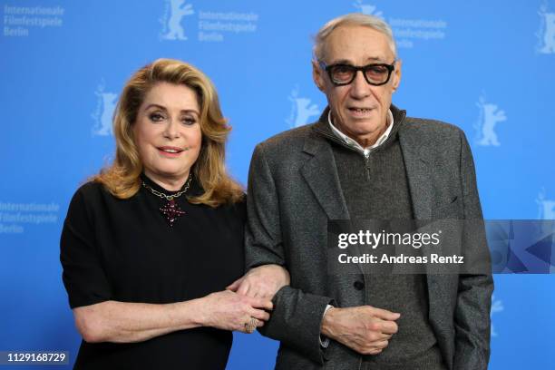 Catherine Deneuve and Andre Techine pose at the "Farewell To The Night" photocall during the 69th Berlinale International Film Festival Berlin at...