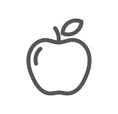Apple line icon.