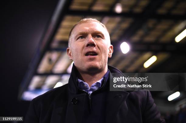 Paul Scholes, Manager of Oldham Athletic ahead of the Sky Bet League Two match between Oldham Athletic and Yeovil Town at Boundary Park on February...