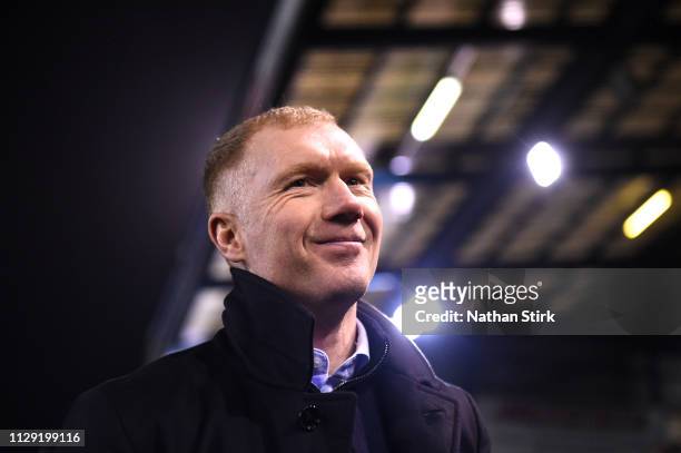Paul Scholes, Manager of Oldham Athletic ahead of the Sky Bet League Two match between Oldham Athletic and Yeovil Town at Boundary Park on February...