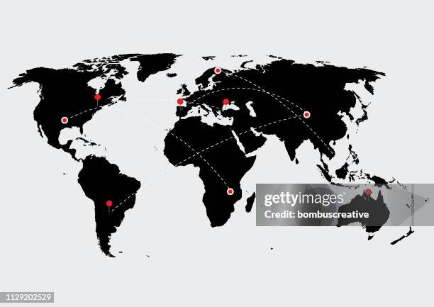 world map - third world stock illustrations