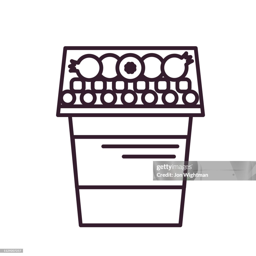 Parfait Cup - Thin Line Breakfast Icon