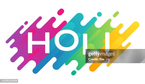 holi festival of colors - hinduism stock illustrations