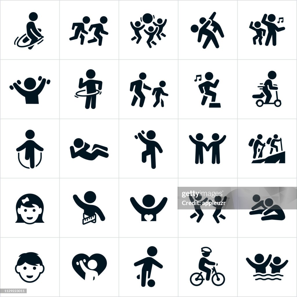 Iconos de Fitness infantil