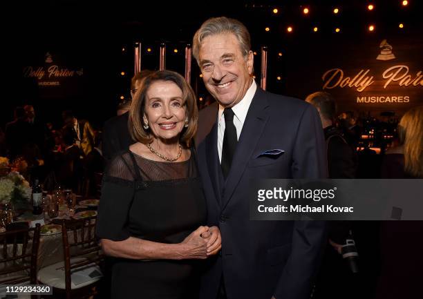 Nancy Pelosi and Paul Pelosi attend MusiCares Person of the Year honoring Dolly Parton at Los Angeles Convention Center on February 8, 2019 in Los...