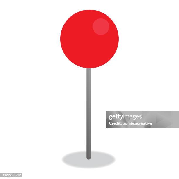 stockillustraties, clipart, cartoons en iconen met pin kaartpictogram - speld