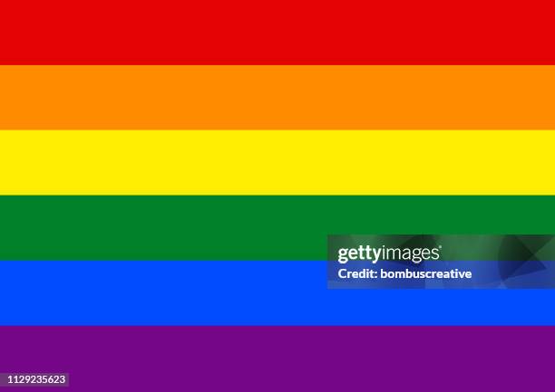 rainbow pride flag lgbt movement - honor stock illustrations