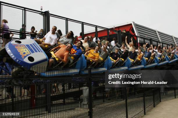 Millennium Force, a ride at Cedar Point in Sandusky, Ohio, keeps you screaming after its 200 plus drop at the beginning of the ride.