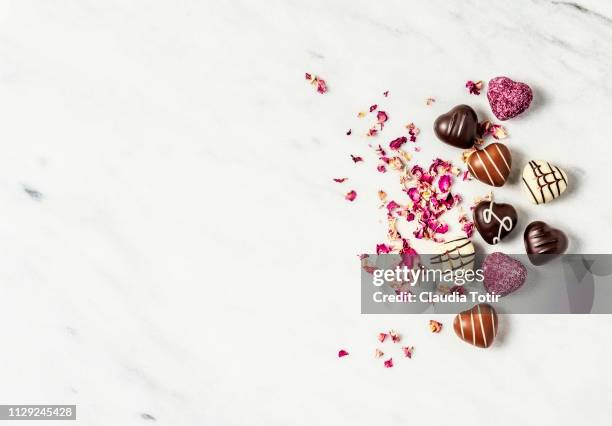 valentine's day chocolate - truffle stock pictures, royalty-free photos & images