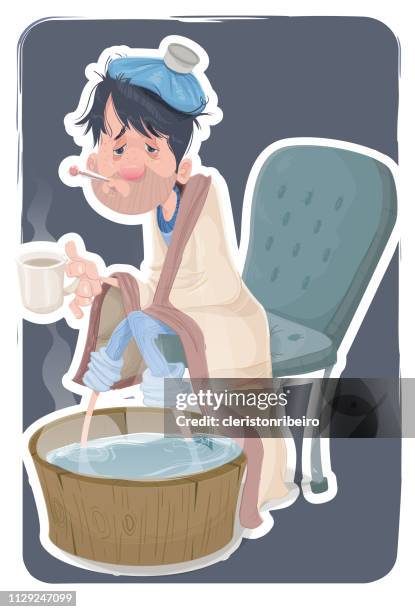the patient - ice pack stock illustrations