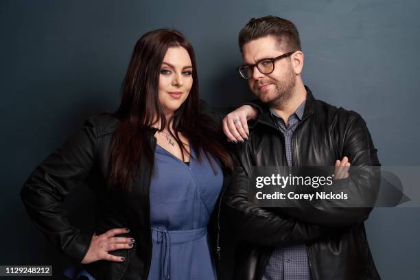 Katrina Weidman and Jack Osbourn of Travel Channel's 'Portals to Hell' pose for a portrait during the 2019 Winter TCA at The Langham Huntington,...