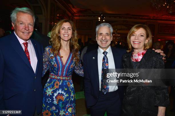 Dan Lufkin, Adrienne Lufkin, David Yarnold and Fran Smith attend National Audubon Society Gala 2019 at The Plaza Hotel on February 7, 2019 in New...