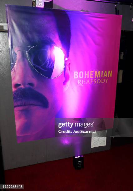 Signage is seen during Bohemian Rhapsody's Get Loud Extravaganza at Whiskey a Go Go on February 12, 2019 in Los Angeles, California.