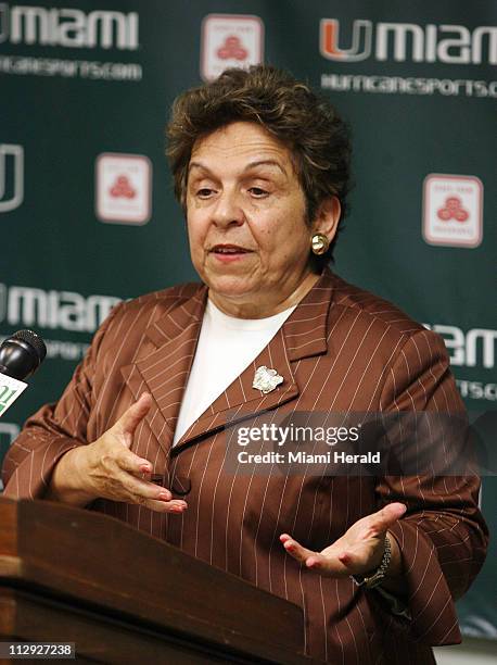 Did not want to do it, said Donna Shalala, president of the University of Miami, at a press conference to announce that the Hurricanes' football team...