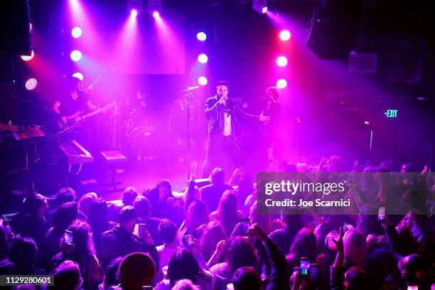 Queen Extravaganza performs onstage during Bohemian Rhapsody's Get Loud Extravaganza at Whiskey a Go Go on February 12, 2019 in Los Angeles,...