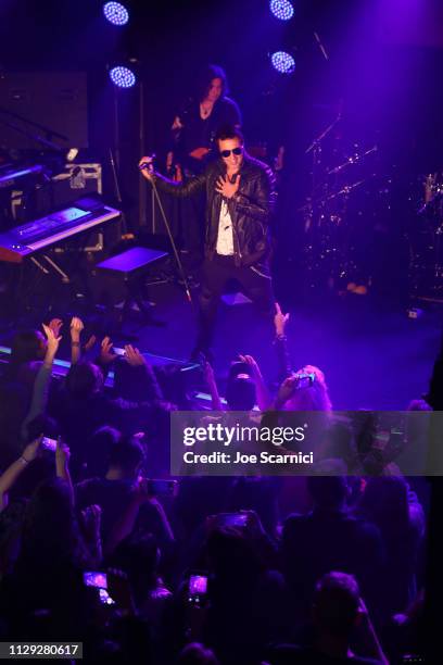 Queen Extravaganza performs onstage during Bohemian Rhapsody's Get Loud Extravaganza at Whiskey a Go Go on February 12, 2019 in Los Angeles,...