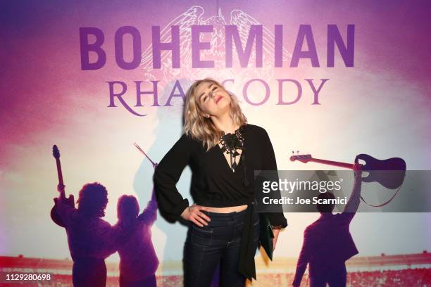 Bethany Watson attends Bohemian Rhapsody's Get Loud Extravaganza at Whiskey a Go Go on February 12, 2019 in Los Angeles, California.