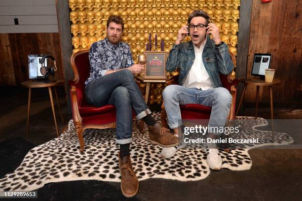 Rhett James McLaughlin and Charles Lincoln "Link" Neal III attends as Audible and Broadway Video celebrate the opening of The Night Realm Tavern at...