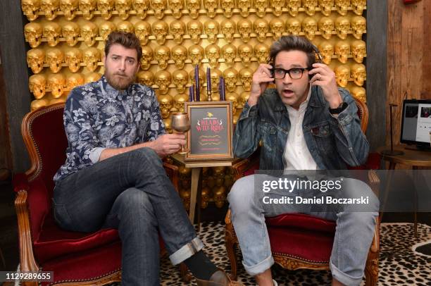 Rhett James McLaughlin and Charles Lincoln "Link" Neal III attends as Audible and Broadway Video celebrate the opening of The Night Realm Tavern at...