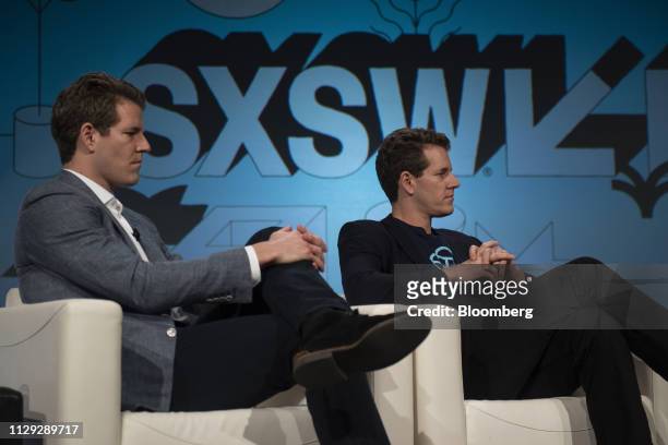 Tyler Winklevoss, chief executive officer and co-founder of Gemini Trust Co., left, and Cameron Winklevoss, president and co-founder of Gemini,...
