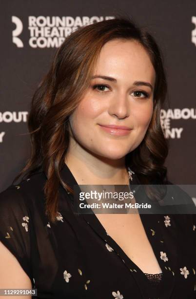 Francesca Carpanini attends the 'All My Sons' cast photo call at the American Airlines Theatre on March 8, 2019 in New York City.