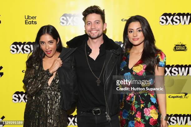 Marisol Sacramento, Jackson Rathbone, and Carmela Zumbado attend "The Wall of Mexico" during the 2019 SXSW Conference and Festivals at Stateside...