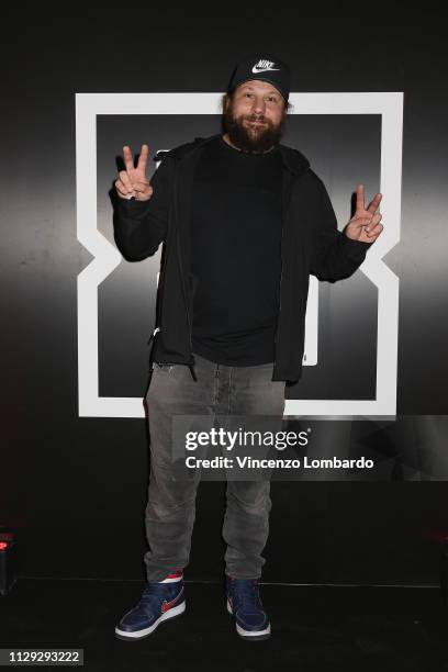 Martin Castrogiovanni attends the MatchRoom OPI82 Boxing Night on March 8, 2019 in Milan, Italy.