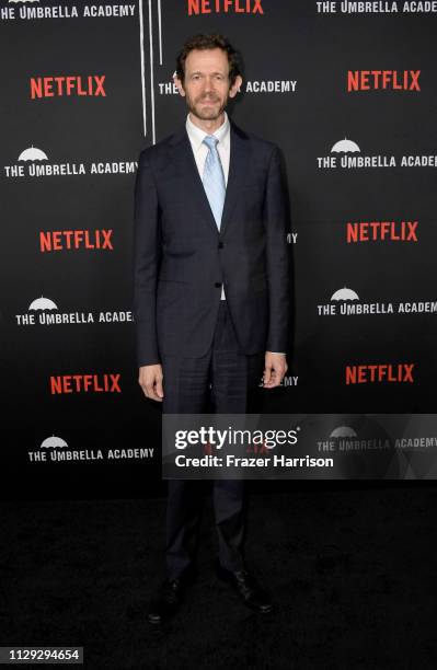 Adam Godley attends the Premiere of Netflix's "The Umbrella Academy" at ArcLight Hollywood on February 12, 2019 in Hollywood, California.