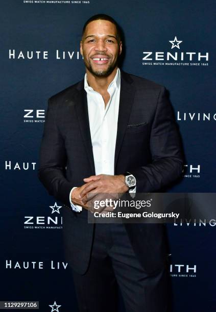 Michael Strahan attends the Haute Living Celebration of Michael Strahan With Zenith Watches At Philippe Downtown on March 8, 2019 in New York City.