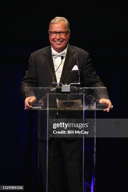 Ron Jaworski, winner of the 30th Annual Francis J. "Reds" Bagnell Award for his contribution football, attends the 82nd Annual Maxwell Football Club...