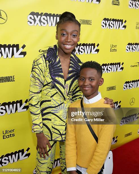 Shahadi Wright Joseph and Evan Alex attend the premiere of "Us" at the Paramount Theater during the 2019 SXSW Conference And Festival on March 8,...