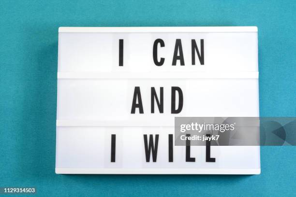 i can and i will - light box stock pictures, royalty-free photos & images