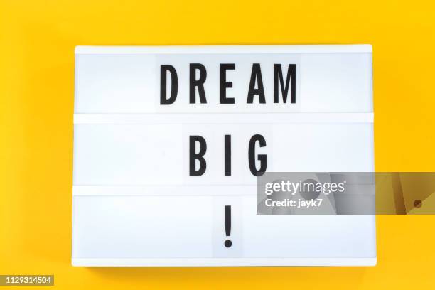 dream big - dream big foto e immagini stock