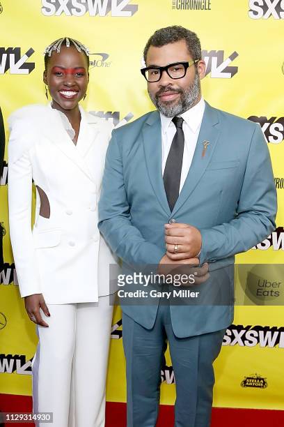 Lupita Nyong'o and Jordan Peele attend the premiere of "Us" at the Paramount Theater during the 2019 SXSW Conference And Festival on March 8, 2019 in...