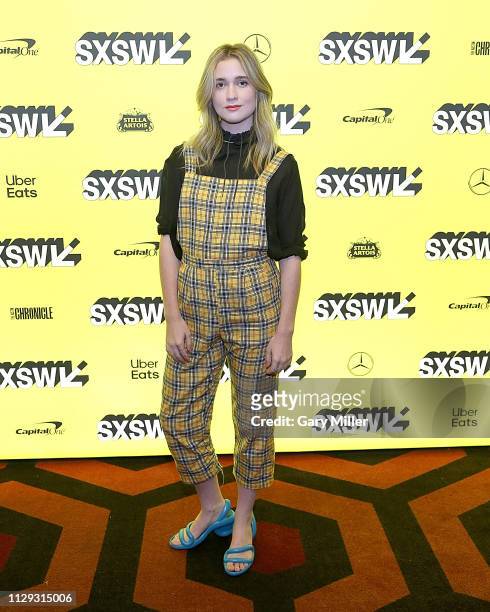 Alice Englert attends the premiere of "Them That Follow" at the Alamo Drafthouse South Lamar during the 2019 SXSW Conference And Festival on March 8,...