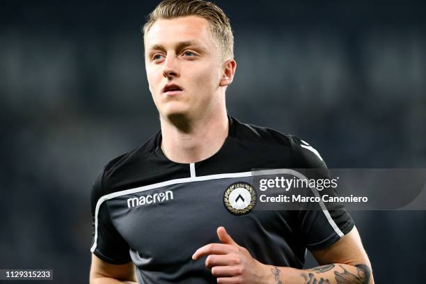 Ben Wilmot of Udinese Calcio looks on before the Serie A football match between Juventus Fc and Udinese Calcio. Juventus won the match 4 goals to 1.