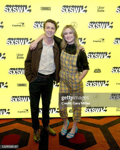 Thomas Mann and Alice Englert attend the premiere of "Them That Follow" at the Alamo Drafthouse South Lamar during the 2019 SXSW Conference And...