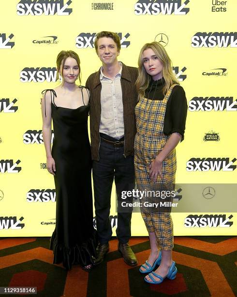 Kaitlyn Dever, Thomas Mann and Alice Englert attend the premiere of "Them That Follow" at the Alamo Drafthouse South Lamar during the 2019 SXSW...