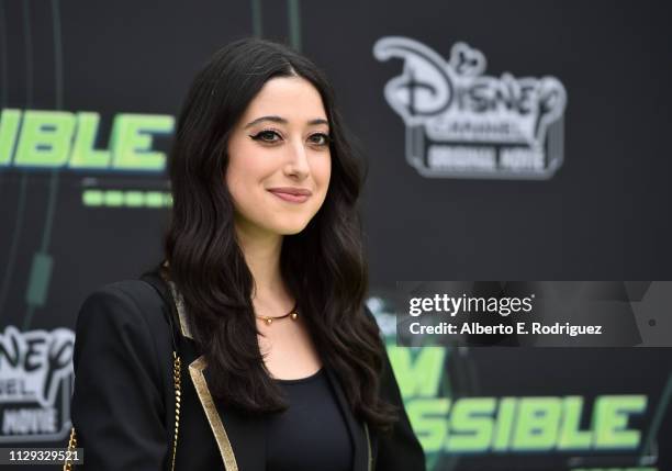Taylor Ortega attends the premiere of Disney Channel's "Kim Possible" at The Television Academy on February 12, 2019 in Los Angeles, California.